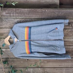 Aviator Nation Retro Rainbow Striped Hoodie XL